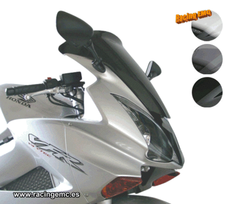 Cúpula Spoiler Windshield Negra Honda VFR800Fi 02-13